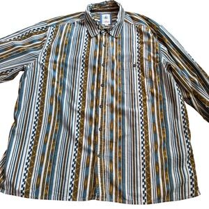 The Territory Ahead Button Up Shirt Men XXL  Aztec Corduroy Southwestern Shacket